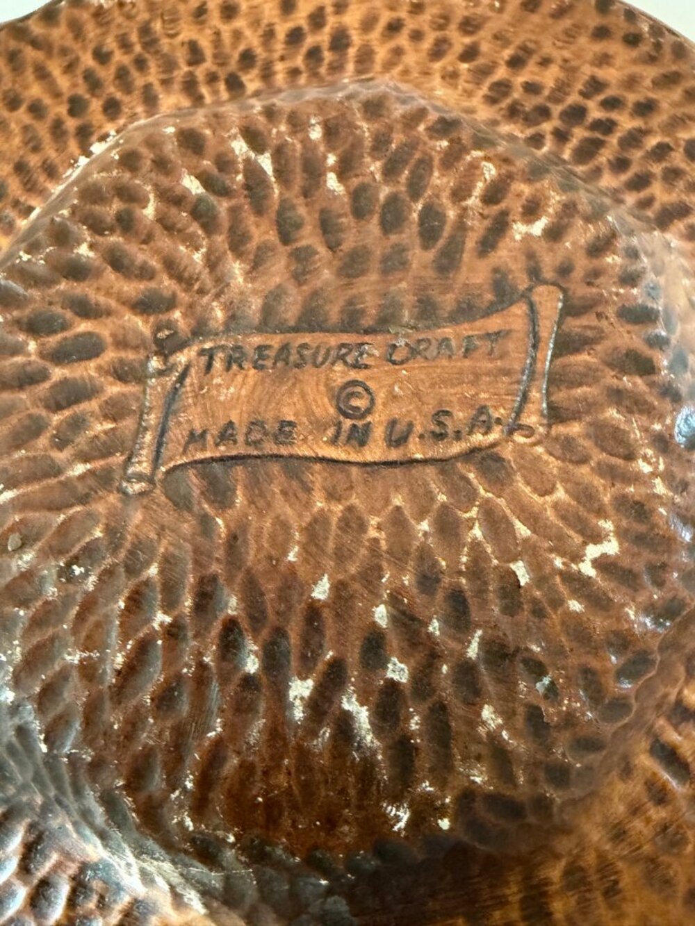 Treasure Craft Vintage Las Vegas Casino Souvenir Dish Red Orange 8.25 In
